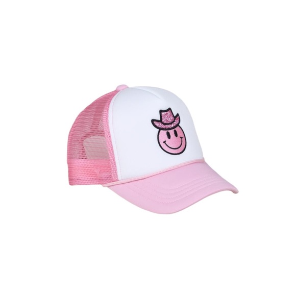 Two! Brand New Smiley Face Trucker Hat - Picture 3 of 6